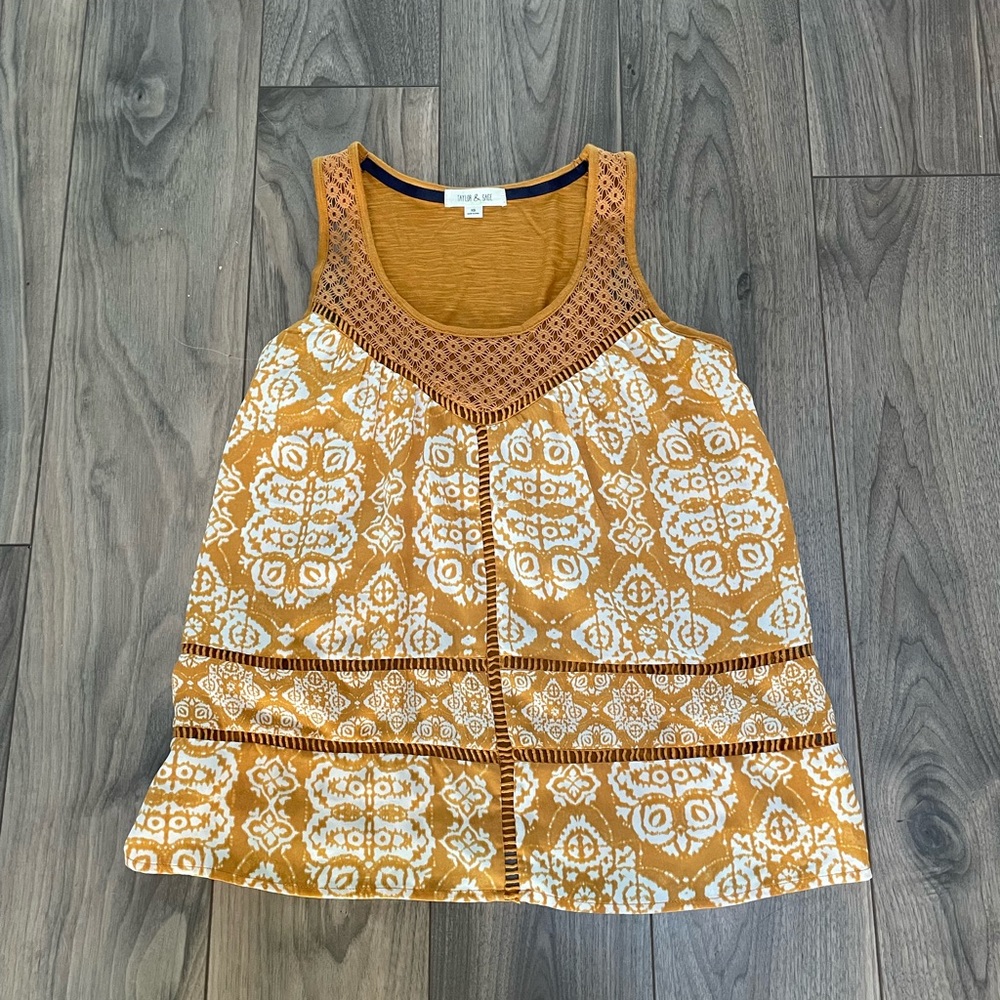 ModCloth Floaty Top with Crochet lace detail